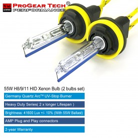 55W H8/H9/H11(they are same) Heavy Duty HID Xenon Replacement Bulbs (Pack of 2)